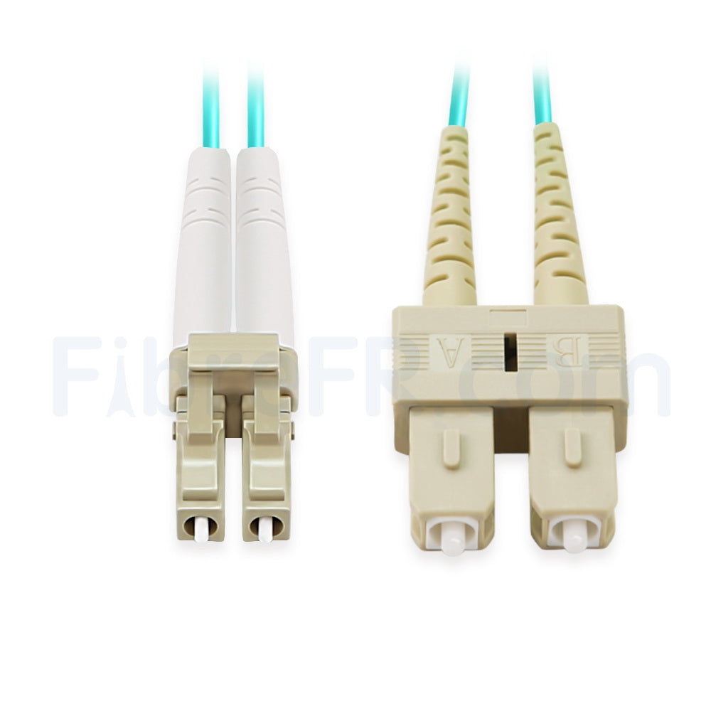 JARRETIÈRE FIBRE OPTIQUE LC-SC OM4 DUPLEX 50/125 10M