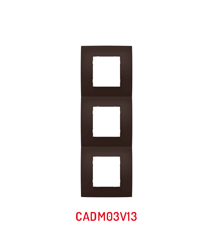 CADRE 3PORTE COULEUR BLANC /MARFIL/ MARRON FONCE VERTICAUX & HORIZONTAUX . LAP
