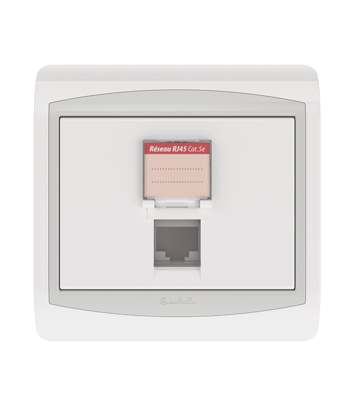 PRISE RJ45 CAT 5E + OBTURATEUR . LAP