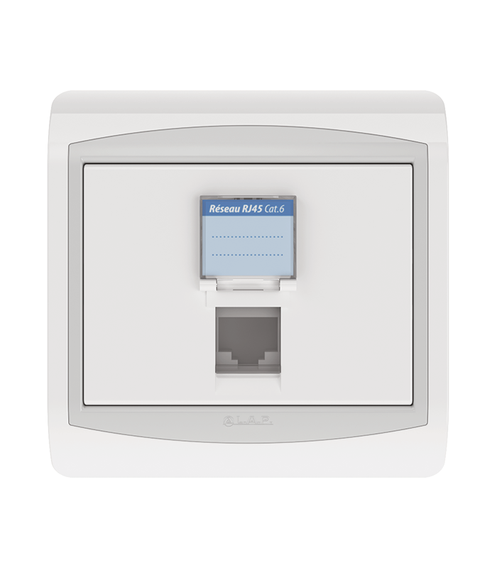 PRISE RJ45 CAT 6 + OBTURATEUR . LAP