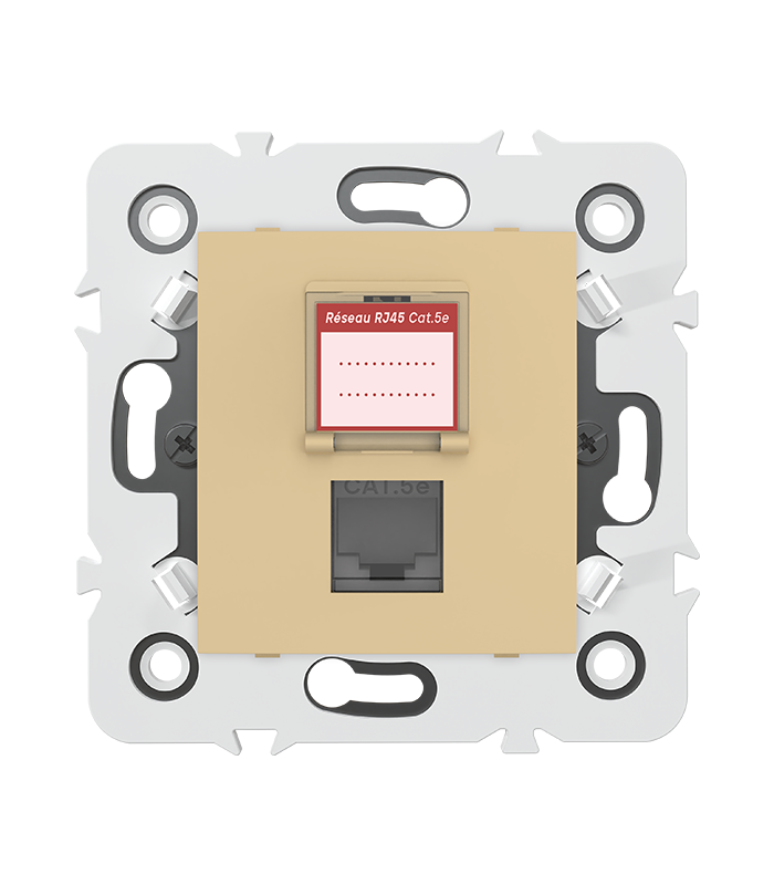 PRISE RJ45 CAT.5e + obturateur MEC20921 . LAP