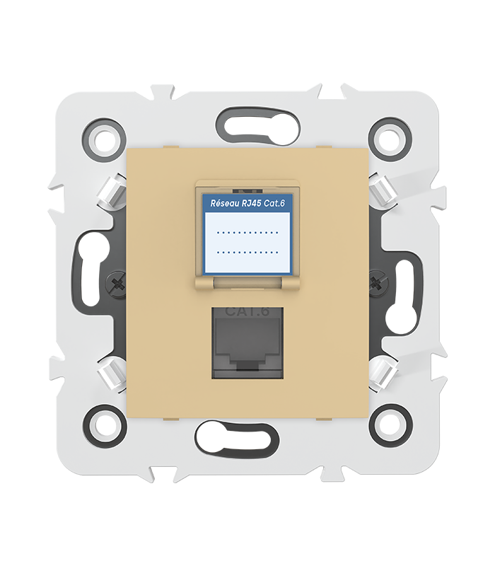 PRISE RJ45 CAT.6 + obturateur MEC20934 .LAP