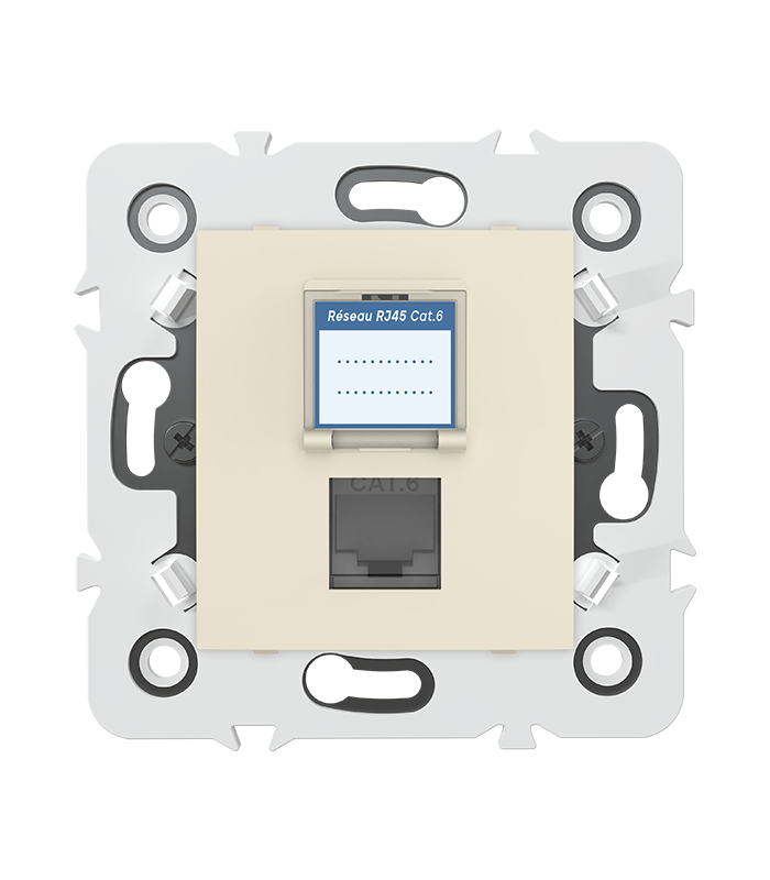 PRISE RJ45 CAT.6 + obturateur MEC20934 .LAP