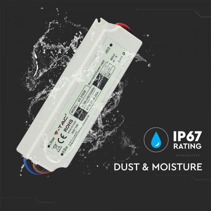 VT-22061 ALIMENTATION LED 60W PLASTIQUE MINCE 12V IP67