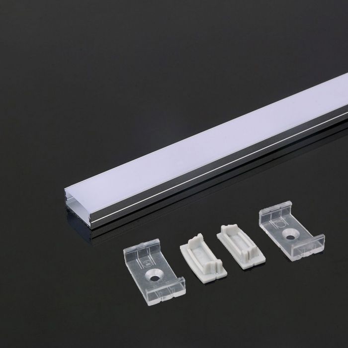 KIT DE MONTAGE VT-8108 AVEC DIFFUSEUR POUR BANDE LED SURFACE 2000X23.5X10MM