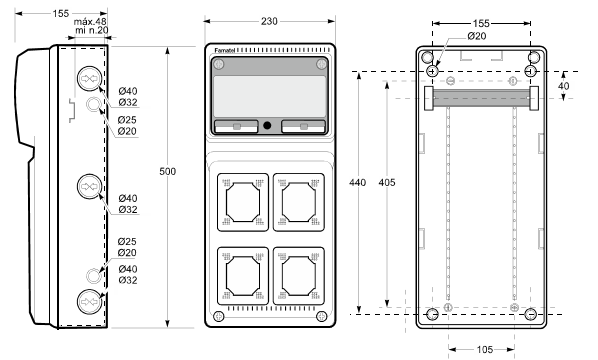 BOITIER PREDECOUPE 8 MODULES