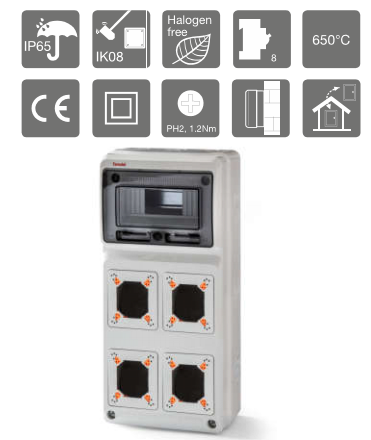 BOITIER PREDECOUPE 8 MODULES
