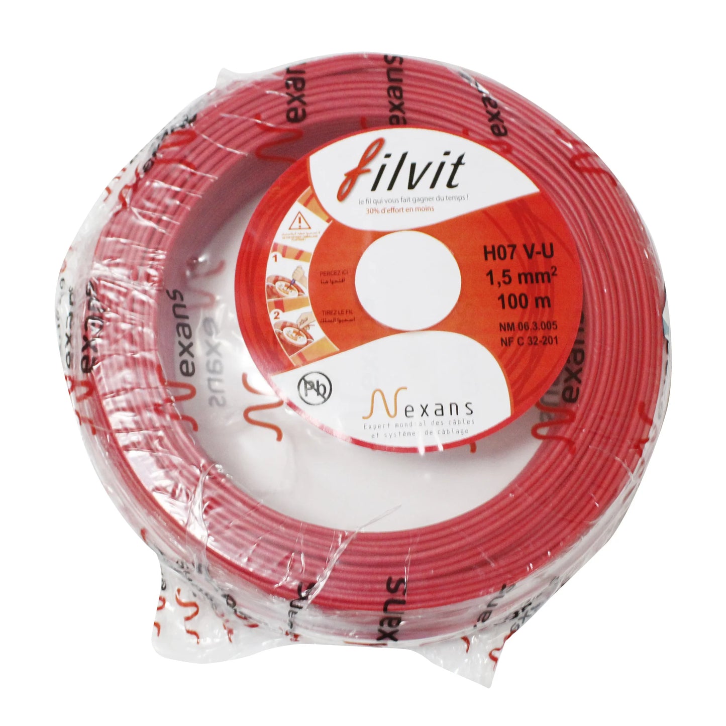 ROULEAU CABLE U500V . RIGIDE . 1.5MM . NEXANS & INGELEC