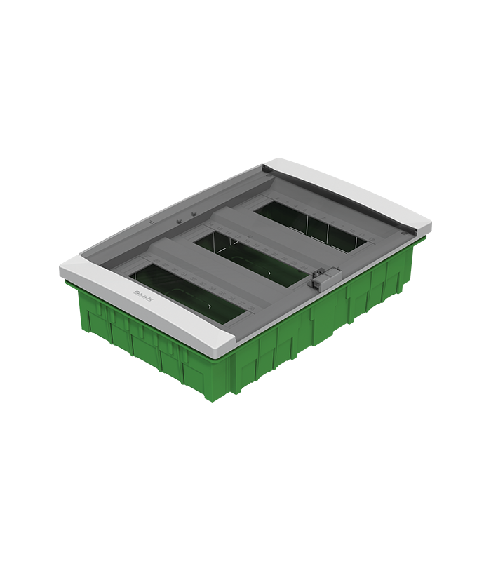 COFFRET ENCASTRE 39 MODULES PORTE FUMEE. L.A.P