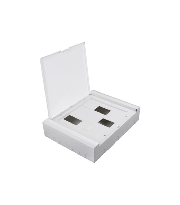 COFFRET APPARENT 16 MODULES+DISJONCTEUR D'ABONNE 2 FILS PORTE FUMEE. L.A.P