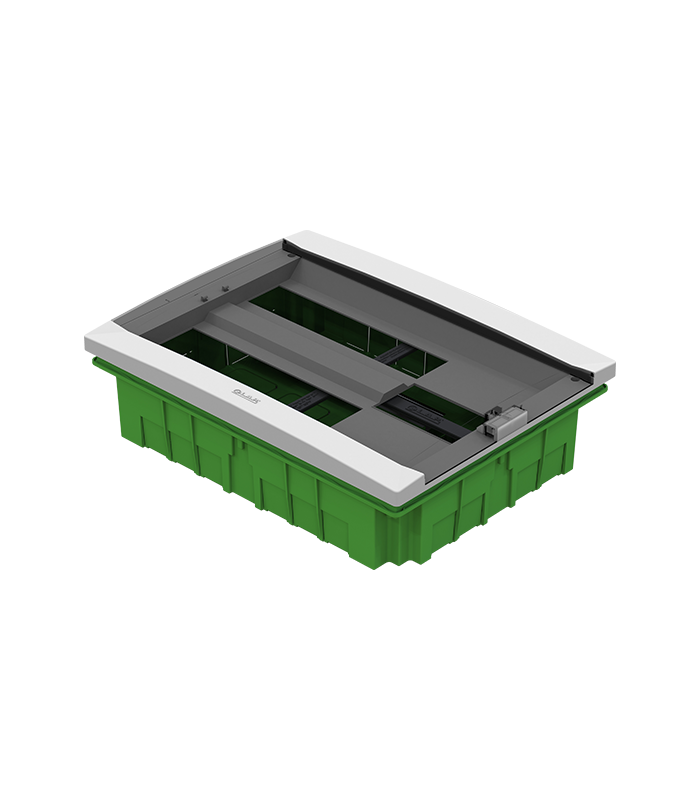 COFFRET ENCASTRE 26 MODULES PORTE FUMEE. L.A.P