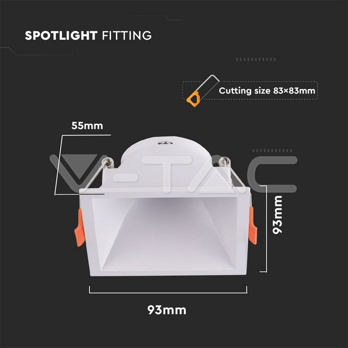 SPOT ENCASTRER GU10 COULEUR BLANC VTAC