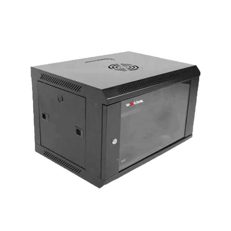 COFFRET INFORMATIQUE 6U+ÉTAGÈRE L500MM P350MM H300MM NOIR. WDLINK