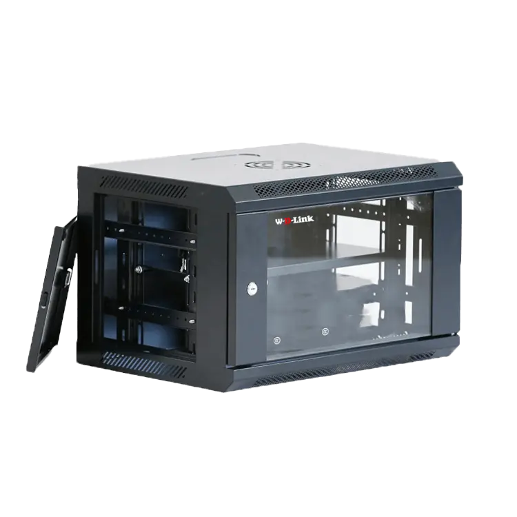 COFFRET INFORMATIQUE 6U+ÉTAGÈRE L500MM P350MM H300MM NOIR. WDLINK