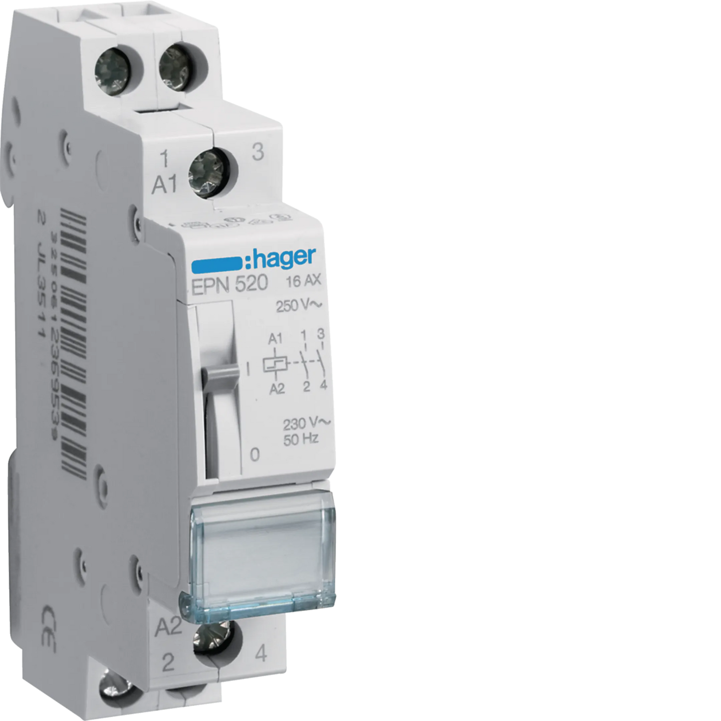 TELERUPTEUR 2F 230V 16A 1 MODULE ( EPN520 ) . HAGER
