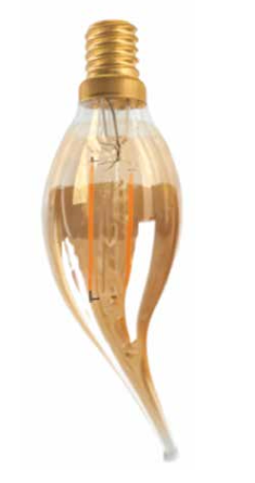 LAMPE FLAMME LED CLAIRE CA35-04FL1-A. SAVYALIGHT