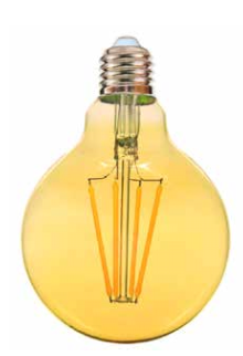 LAMPE LED AMBRE G95/G125 GLOBE. SAVYALIGHT