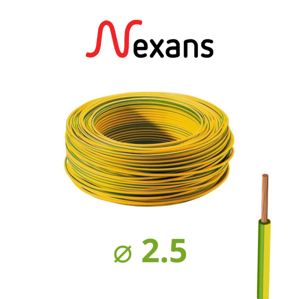 ROULEAU CABLE RIGIDE U500V 2,5MM . NEXANS & INGELEC