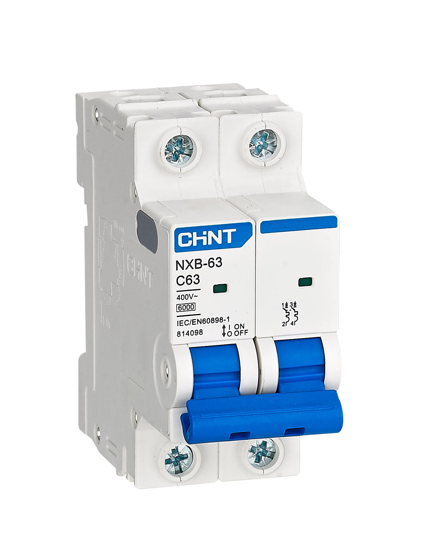 DISJONCTEUR NXB-63 2P 63A 6KA CHINT
