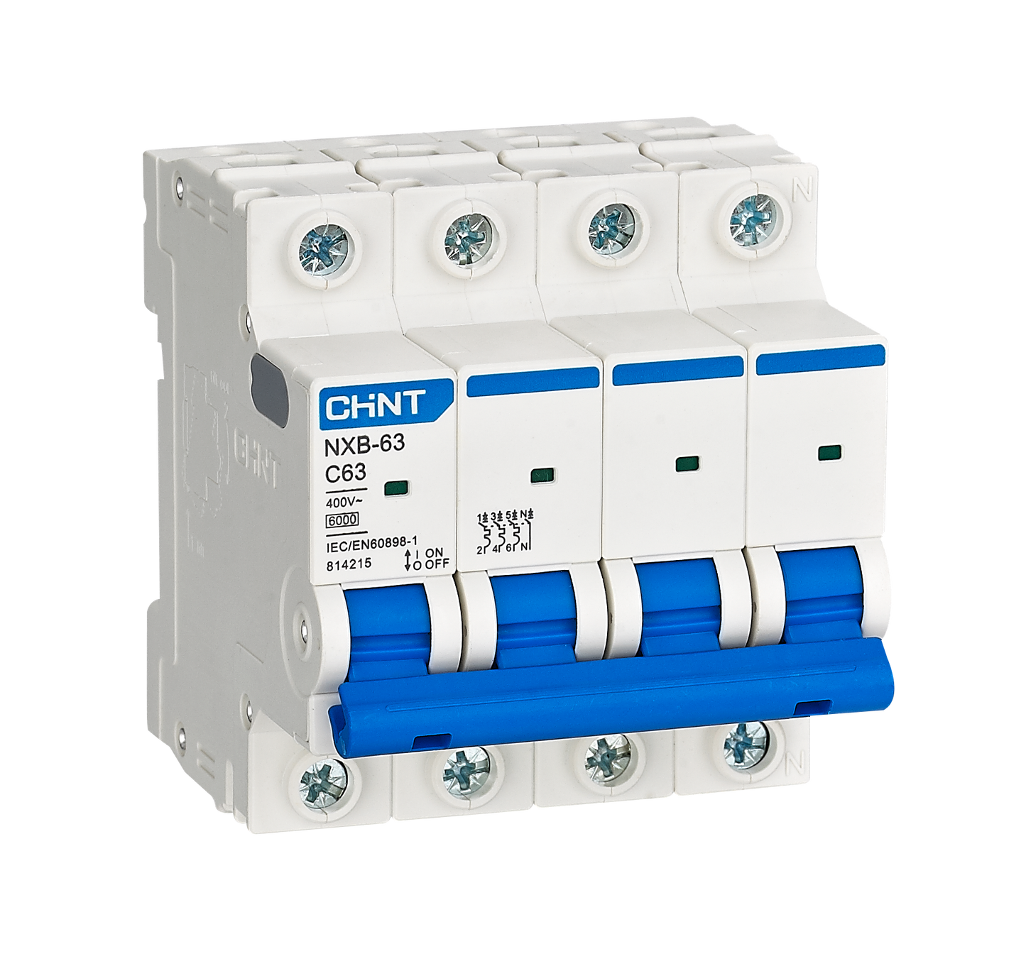 DISJONCTEUR NXB-63 4P 6A 6kA . CHINT