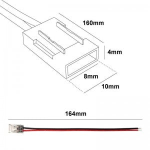 CONNECTEUR RUBAN LED AVEC CABLE 5MM IP20
