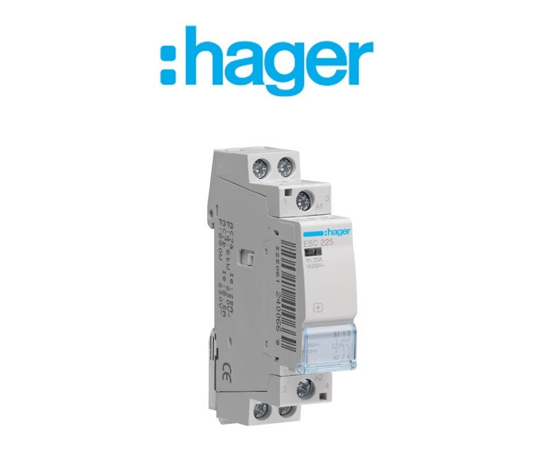 CONTACTEUR 25A, 2F, 230V ( ESC225 ) . HAGER