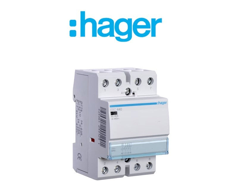 CONTACTEUR 40A, 4F, 230V ( ESC440 ) . HAGER