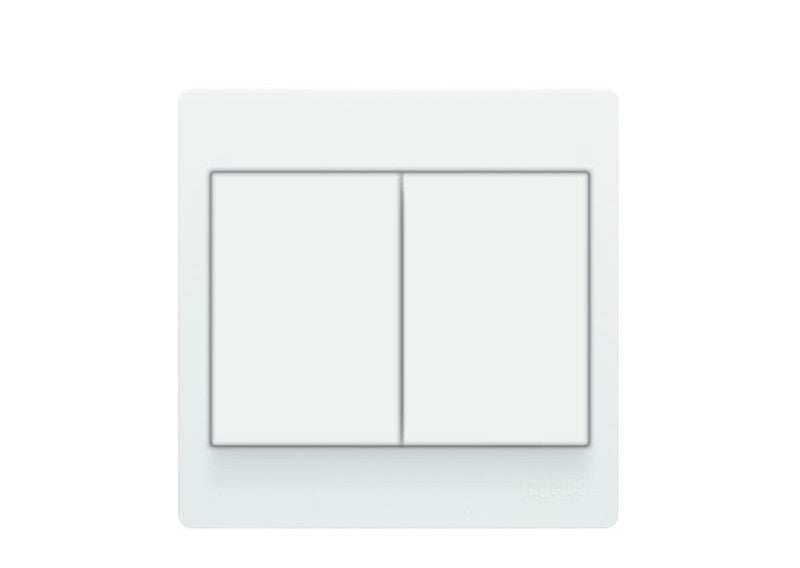 INTERRRUPTEUR VA ET VIENT DOUBLE ALLUMAGE COULEUR BLANC / MARRON 5442/20 . INGELEC