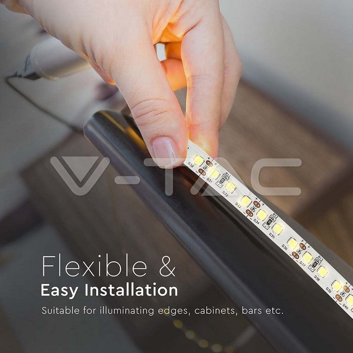 RUBAN LED VT-2835 120 haute luminosité 12V/5M IP20 3000K