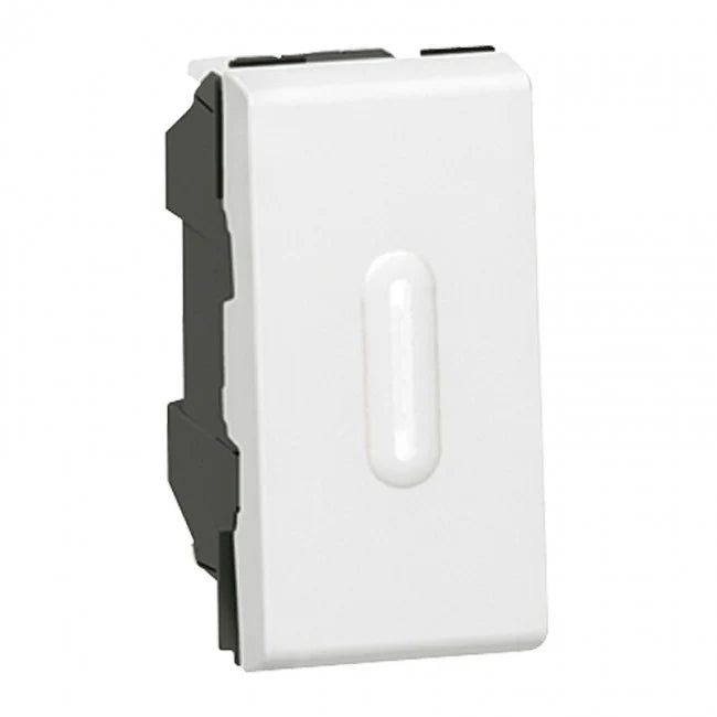 poussoir inverseur Mosaic Easy-Led 6A 250V A VOYANT~ 1 modules [ 77032 ] - blanc . LEGRAND