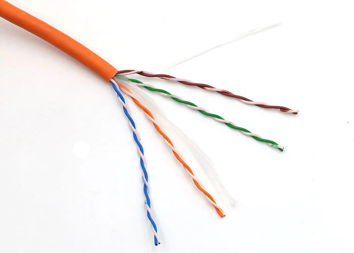 ML . CABLE INFO U/UTP CAT6 LANmark-6 AWG23 , 4PAIRE LSZH ORANGE BOBINE DE 305 M DANS UNE BOITE . NEXANS
