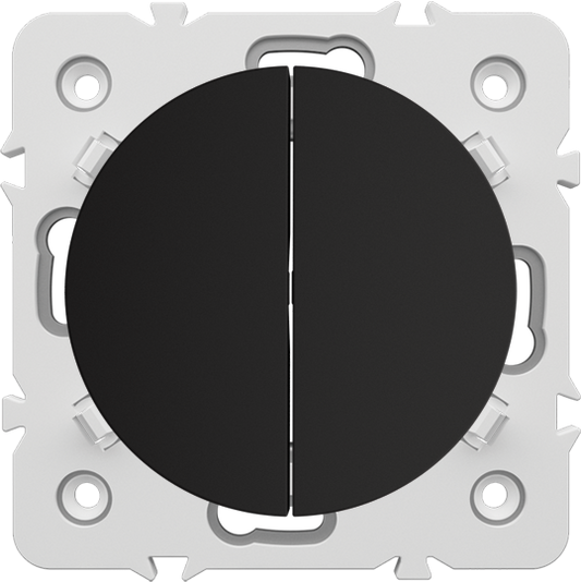 INTERRUPTEUR DOUBLE ALLUMAGE GRIS NOIR Réf : 10811GN . OMEGA LAP