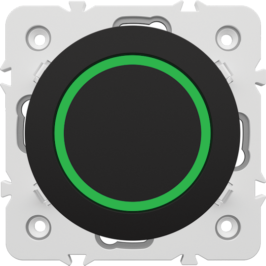 POUSSOIR ROND LUNIMEUX LED REF 10815 GRIS NOIR . OMEGA