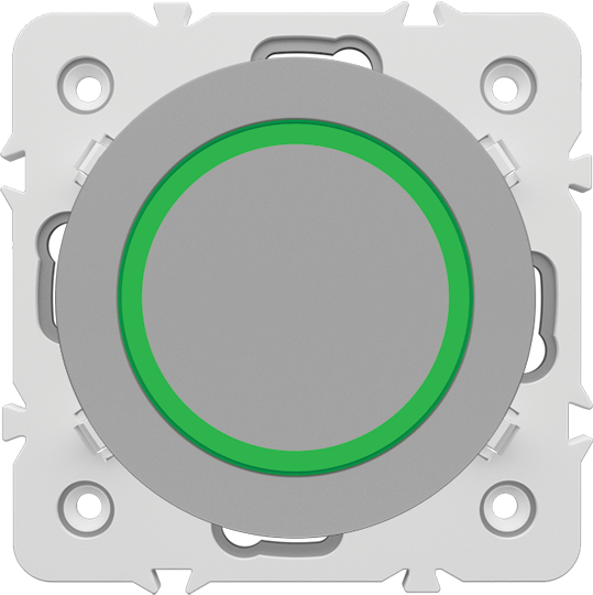 POUSSOIR ROND LUNIMEUX LED REF 10815 GRIS CLAIR . OMEGA