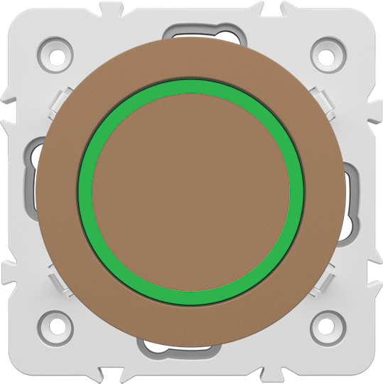 POUSSOIR ROND LUNIMEUX LED REF 10815 MARRON  . OMEGA