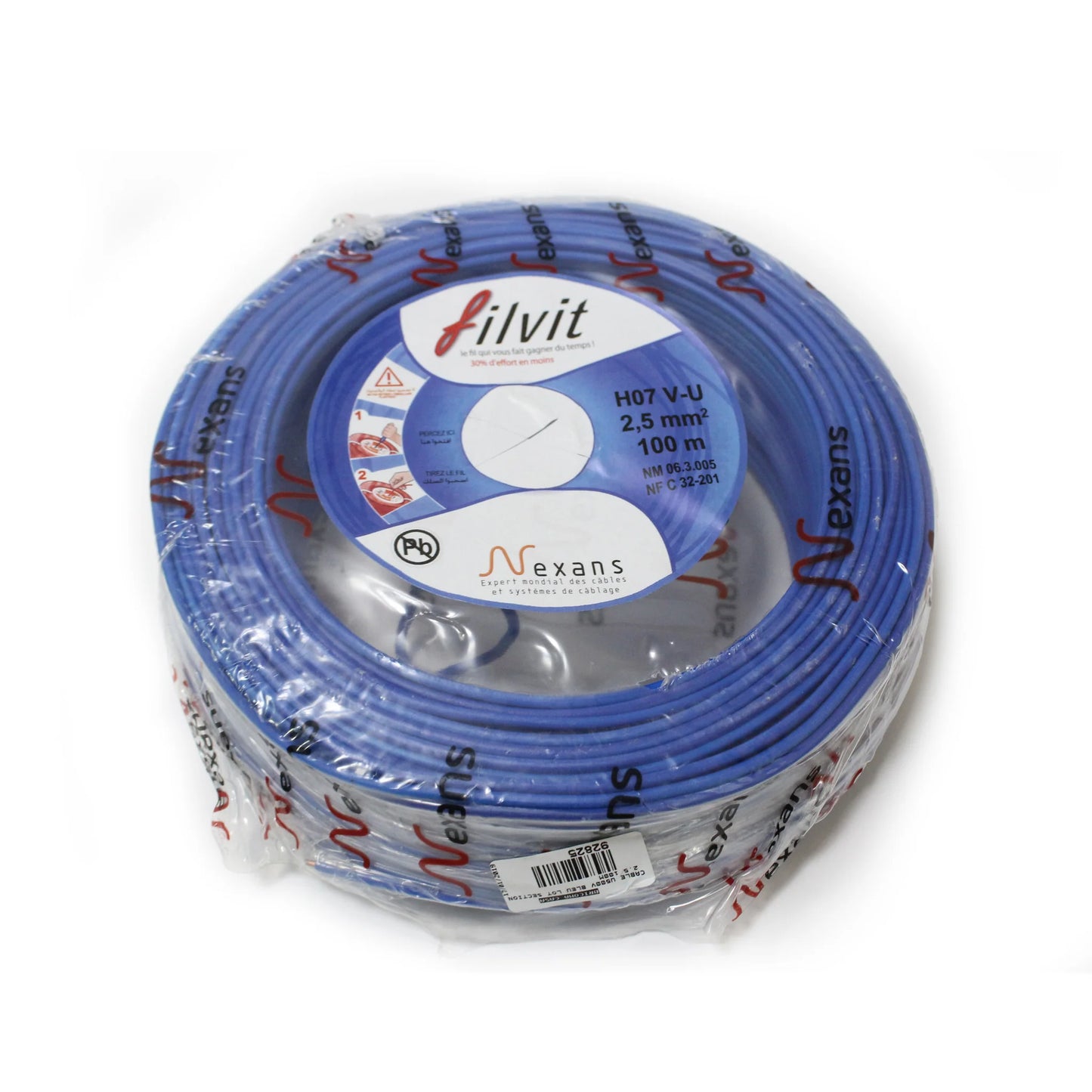 ROULEAU CABLE U500V . RIGIDE . 2.5MM . NEXANS  ( 100M )