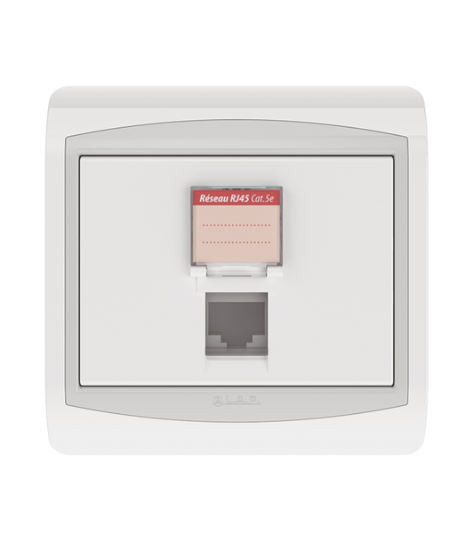 PRISE RJ45 CAT 5E + OBTURATEUR . LAP