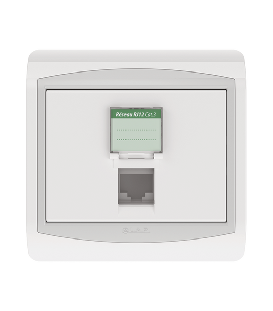 PRISE RJ12 CAT3 + OBTURATEUR . LAP