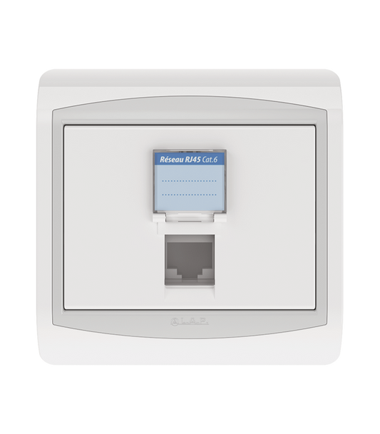 PRISE RJ45 CAT 6 + OBTURATEUR . LAP