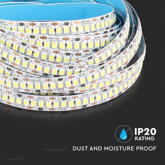 RUBAN LED SMD2835 204 LED haute luminosité 12V/5M IP20 3000K