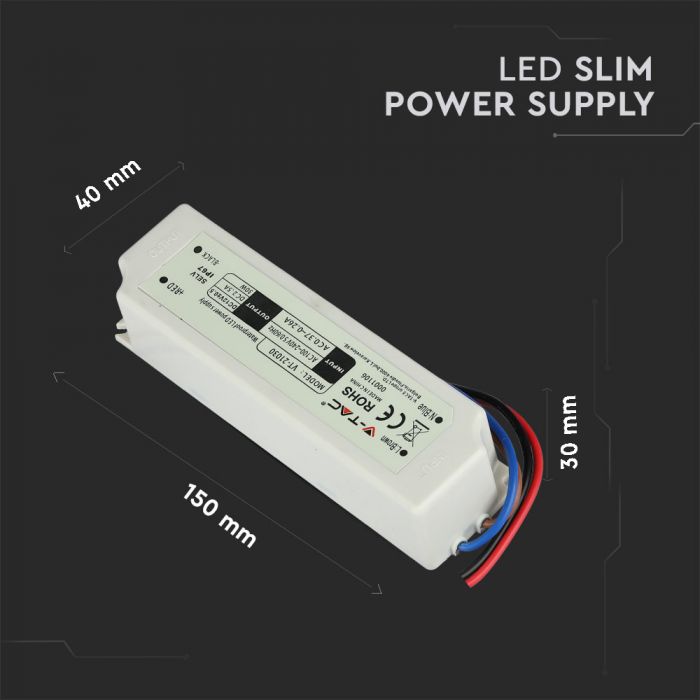 VT-21030 ALIMENTATION LED PLASTIQUE 30W 12V IP67