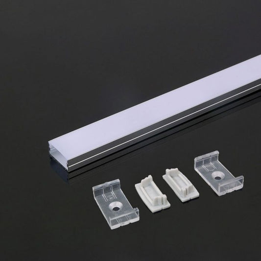 KIT DE MONTAGE VT-8108 AVEC DIFFUSEUR POUR BANDE LED SURFACE 2000X23.5X10MM