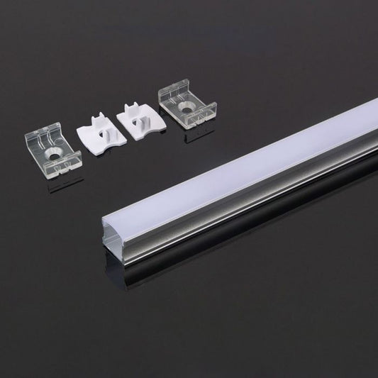 KIT DE MONTAGE VT-8110 AVEC DIFFUSEUR POUR BANDE LED SURFACE 2000X17.2X14.44MM