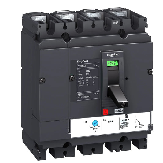 DISJONCTEUR COMPACT EASYPACT CVS100B . 25KA  63A LV510315 . SCHNDEIDER
