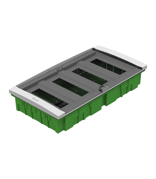 COFFRET ENCASTRE 52 MODULES+DISJONCTEUR D'ABONNE 2 FILS OU 4 FILS PORTE FUMEE. L.A.P