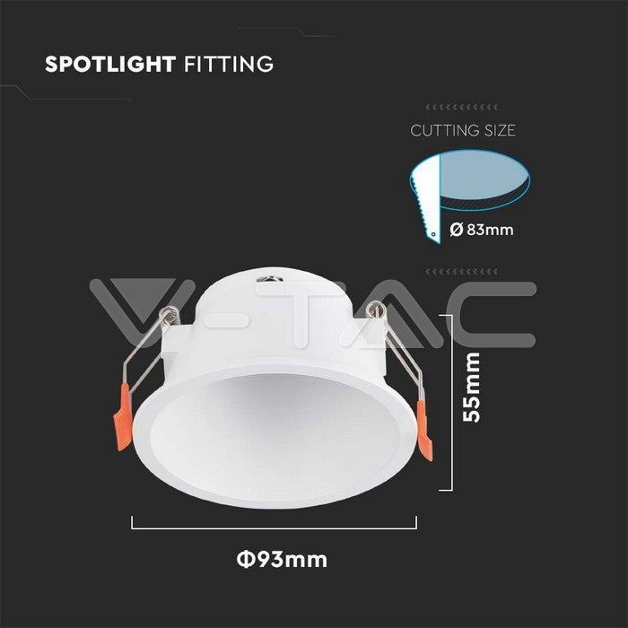 SPOT ENCASTRER RONDE GU10 COULEUR BLANC VTAC