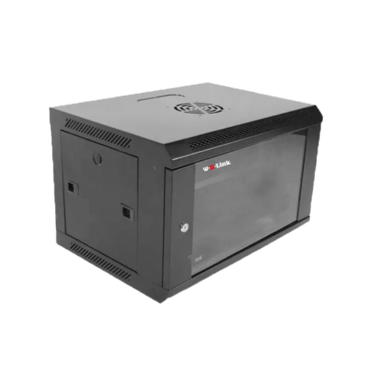 COFFRET INFORMATIQUE 6U + ÉTAGÈRE, LARGEUR 500MM,DE PROFONDEUR 350MM ET HAUTEUR 30 0MM NOIR. WD-LINK