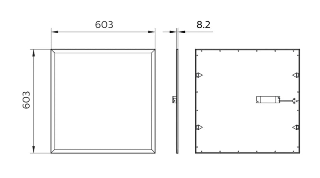 PANEL LED ENCASTRE CARRE 600*600 40W 6500K. PHILIPS