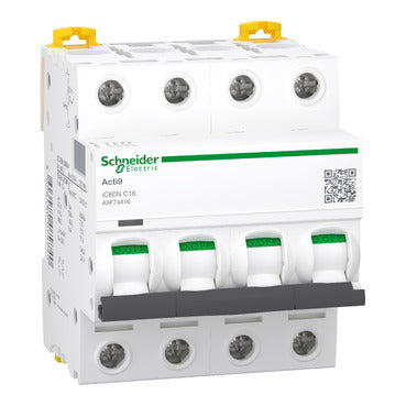 DISJONCTEUR S/R ACTI9 4POLE 16A. SCHNEIDER