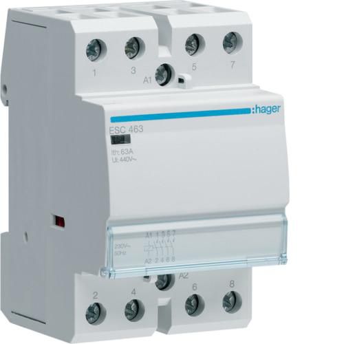 CONTACTEUR 63A, 4F, 230V ( ESC463 ) . HAGER
